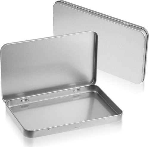 Stück blechdose silber - blechdose,