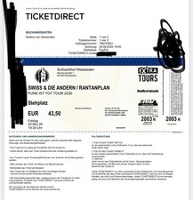 2 Stehplatz Tickets Swiss & die Anderen 20.03.26 Wiesbaden Punk Ist tot Tour