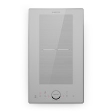 Induktionskochfeld 30 cm 2 Platten Einbau 3500 W Glaskeramik Flexzone Timer Weiß