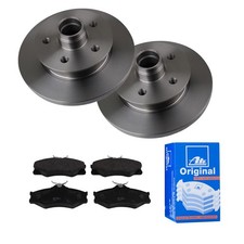 ATE BREMSSCHEIBEN Ø258MM + BREMSBELÄGE VORNE FÜR VW TRANSPORTER T3 VAG