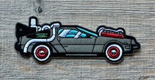 Zurück in die Zukunft Aufnäher PATCH Bügelbild Back to the Future DeLorean Auto