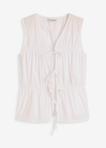 ärmellose bluse mit volants - mit,