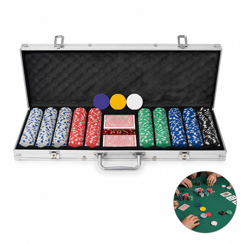 Poker set 500 chips koffer - set,