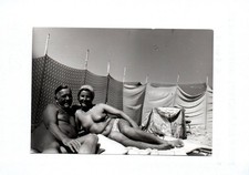 Foto Strandfoto halbnacktes Ehepaar DDR Urlaub Naturismus