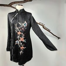 ZARA 🖤 KLEID MINIKLEID TUNIKA ASIEN CHEONGSAM  QIPAO STYLE POSAMENTEN BESTICKT