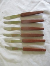 6 Vorspeisen Messer mit Holzgriff      70/ 80er Jahre