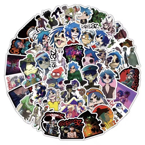 50x gorillaz sticker - gorillaz,