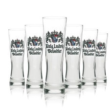 6x König Ludwig Bier Glas
