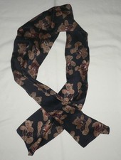 ♥ Damen Herren Halstuch, Schal, Tuch, BÄREN, ca. 25 x 126 cm, reine Seide ♥