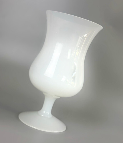 Vintage opalin glasvase - vintage,