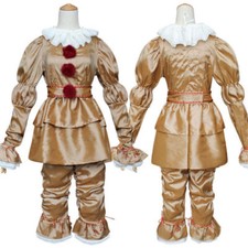 Herren Kinder Halloween Cosplay Outfit Stephen King Es Pennywise Kostüm Clown DE