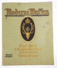 Alter Katalog Moderne Waffen Burgsmüller und Söhne Kreiensen Gewehre Pistolen