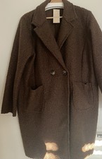 Mantel Boucle Dunkelbraun* Gr. EG 44/46 Made In Italy * NEU**