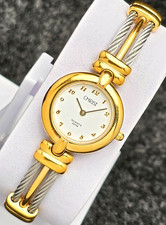 CHRIST Damenuhr im Charriol Celtic Stil 25mm in Stahl/Gold Quartzwerk mit Box