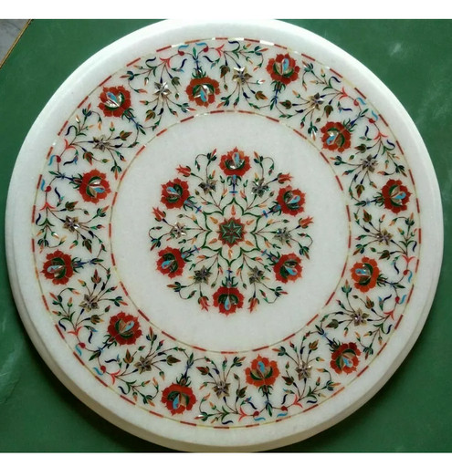 Marmor table top - marmor, inlay