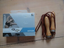NEU Kettler Leder Springseil mit Kugellagern und Holzgriffen