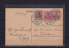 Dt. Reich Ganzsache Karte mit