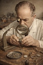 Uhrmacherglas, Tischlupe mit