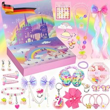 Adventskalender Kinder Schmuck Weihnachtskalender Halsketten 2025 für Mädchen