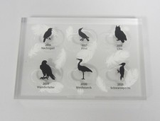 2 x Acryl Sammelbox für 6 Goldmünze 20 Euro 2016-2021 Heimische Vögel 