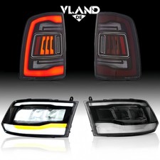 VOLL-LED Scheinwerfer + Rote Rückleuchten Für 2009-2018 Dodge RAM 1500/2500/3500