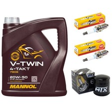 Set Öl Inspektion 4L Ölfilter Zündkerzen für BMW R 1200 C 259C R1200 R2C 1997-03