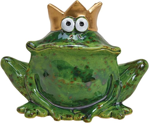 Froschkönig aus keramik - froschkönig,