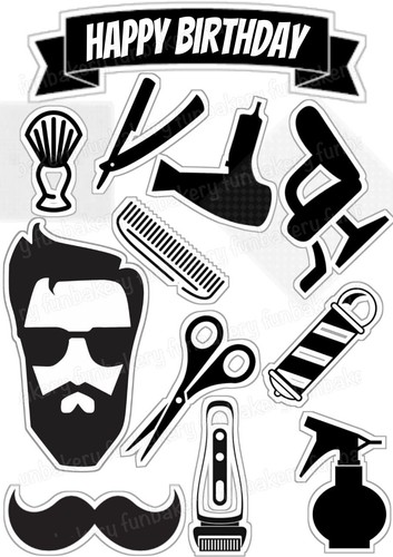 Friseur barbier tortenbild - barbier,