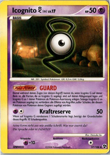 Pokemon icognito 106 - g, 57/106