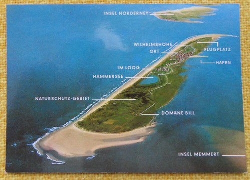 Ansichtskarte nordseeinsel - ansichtskarte,