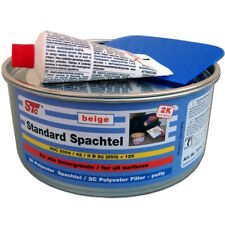 1 kg STC Füllspachtel Standard Spachtel Spachtelmasse Auto + Härter + Spachtel