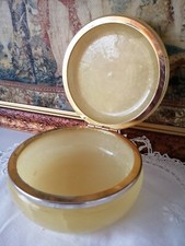 Große Deckeldose Schatulle Onyx Marmor Vintage Antik Deko SEHR GUT ERHALTEN TOP 