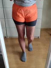 Damen kurze Hose Sport Shorts Sporthose Sportpants Pants Gr. 36 H&M grau neon