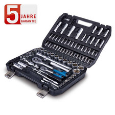 Scheppach Werkzeugkoffer TB97, 94-tlg. Steckschlüssel Einsätze Bits Bitadapter