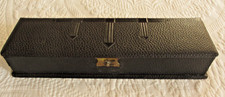 Edler Handschuhkasten mit Handschuhspanner schwarz  ART DECO Pappe/Ebenholz