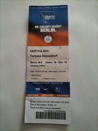 Sammler ticket hertha - ticket,