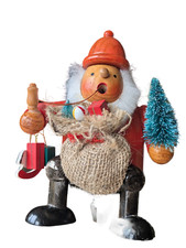 Räuchermann Weihnachtsmann aus Holz – sitzend, 17 cm, Erzgebirge