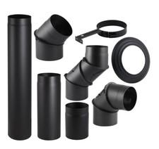 Rauchrohr Ofenrohr Kaminrohr Rohrset Kaminofen Schornstein Knie Winkel 120 150