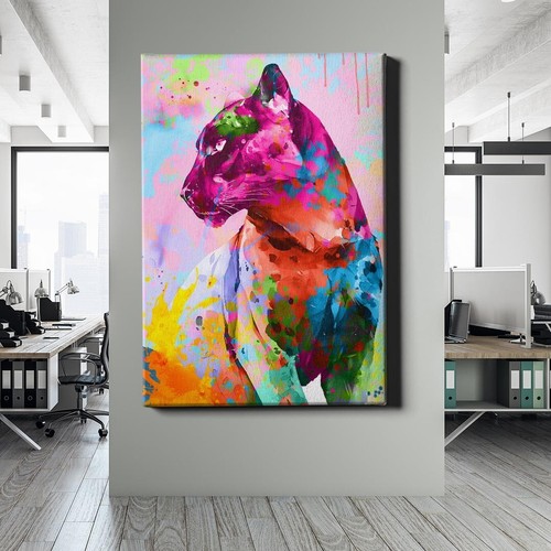 Leinwandbild panther farbe - ✅leinwandbild,