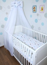 Baby Bettset 4-8 teiliges  mit Bettwäsche Chiffon Himmel - ON