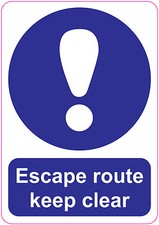FIRE DOOR ESCAPE ROUTE KEEP