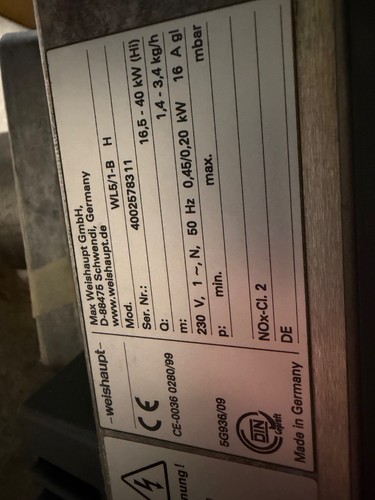 Weishaupt wl5 16 5 40kw - wl5/1-b-h, 16,5-40kw