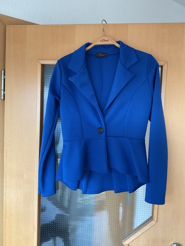 Jacke blazer peplumblazer blau - jacke,