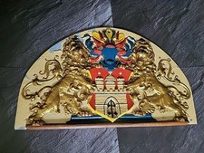 Altes Grenzschild Hansestadt Hamburg aus Metall 