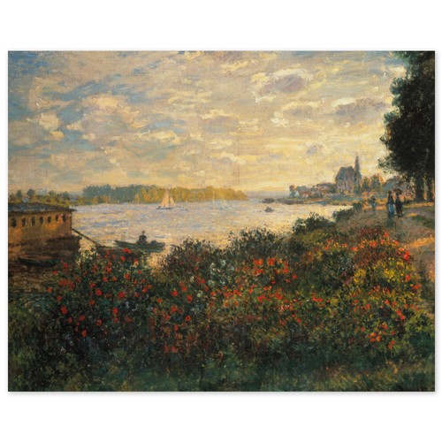 Claude monet rote blumen am - rote,