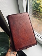 Gusti Leder DIN A5 Buchumschlag Lederumschlag Braun Leder Hülle