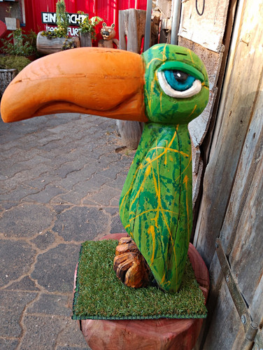 Handbemalte holzskulptur vogel - handbemalte,