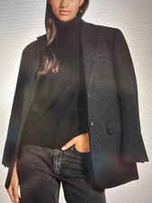 Damen Oversized-Wollblazer mit