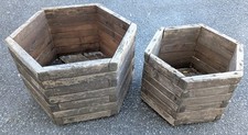 2 Stück Übertopf Holz