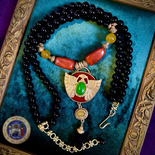 Egyptian scarab pendant - egyptian,